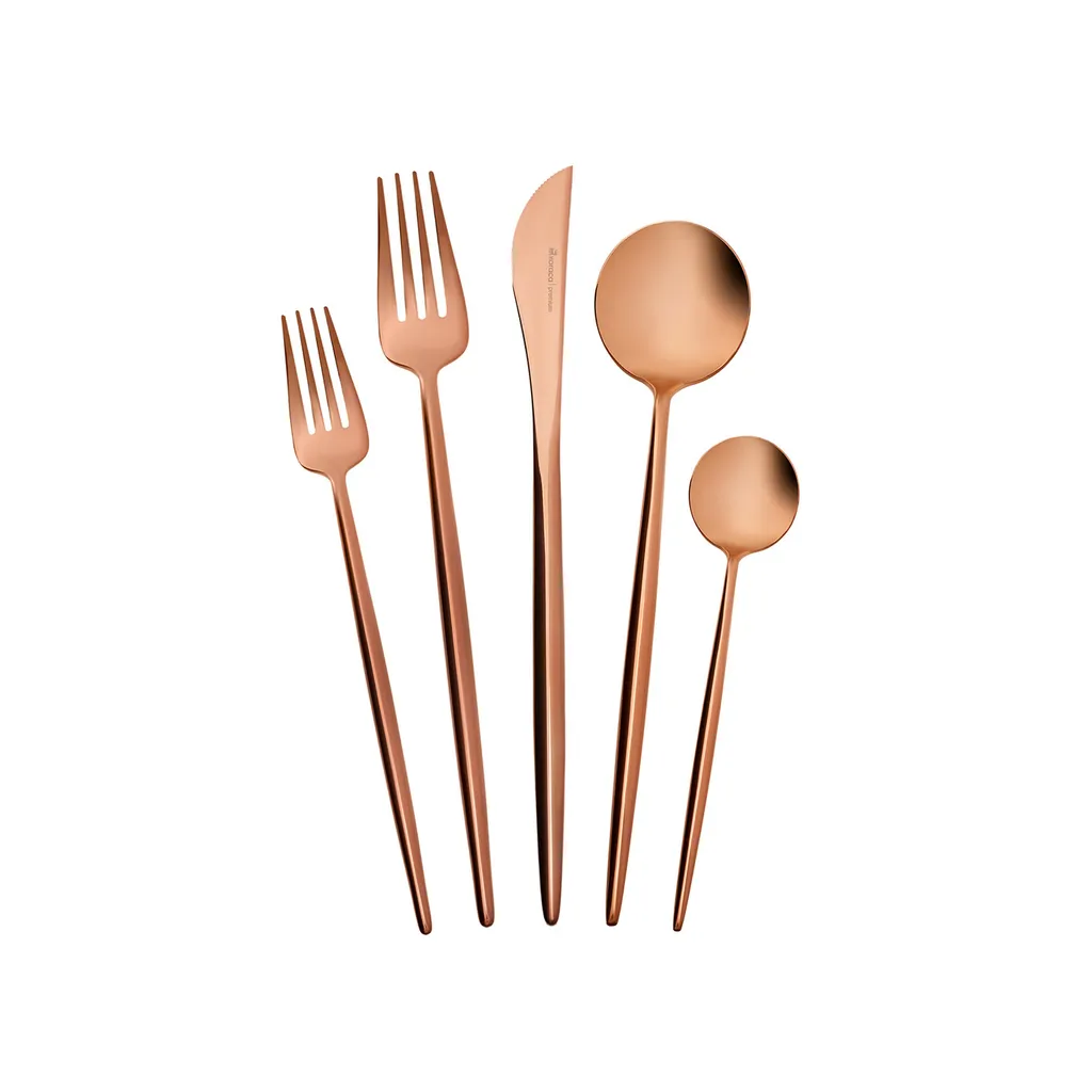 Karaca Jupiter 60-teiliges Besteck-Set für 12 Personen, Rosegold